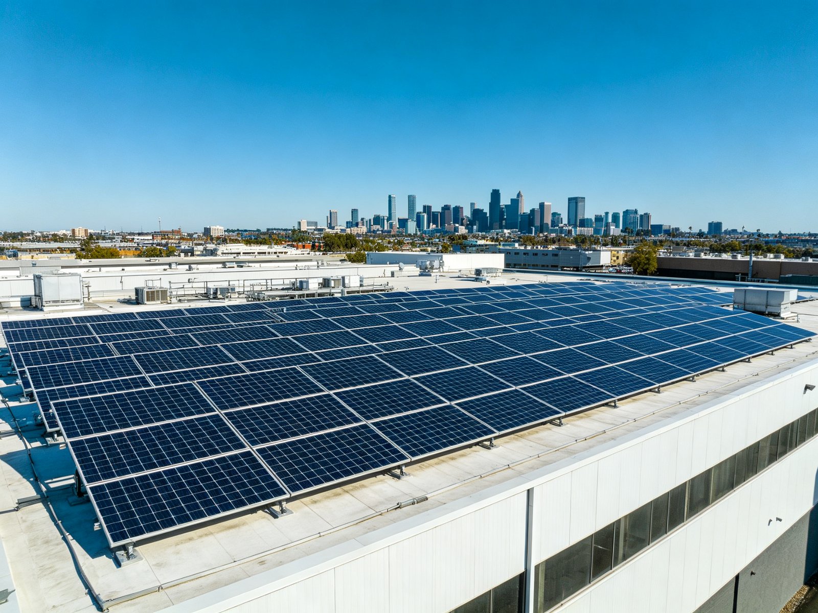 Commercial rooftop solar installation